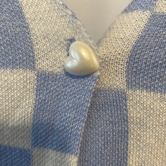 Checker Pattern Crop Cardigan​ - Picture 2 of 4